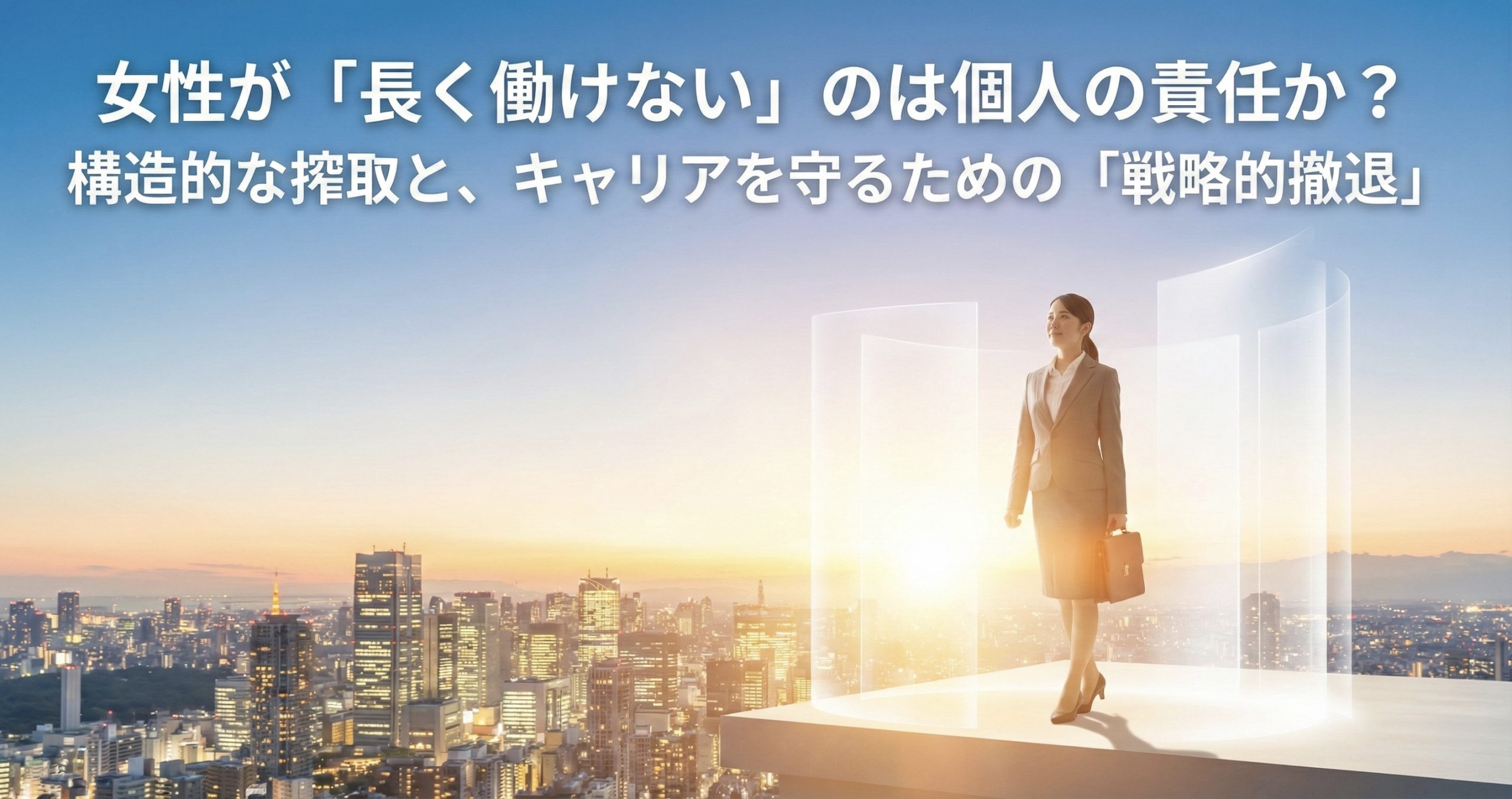 女性が長く働けないのは個人の責任か？構造的な搾取と、キャリアを守るための戦略的撤退
